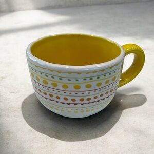 Clay Art Lotsa Dots Handpainted Mug 18 oz